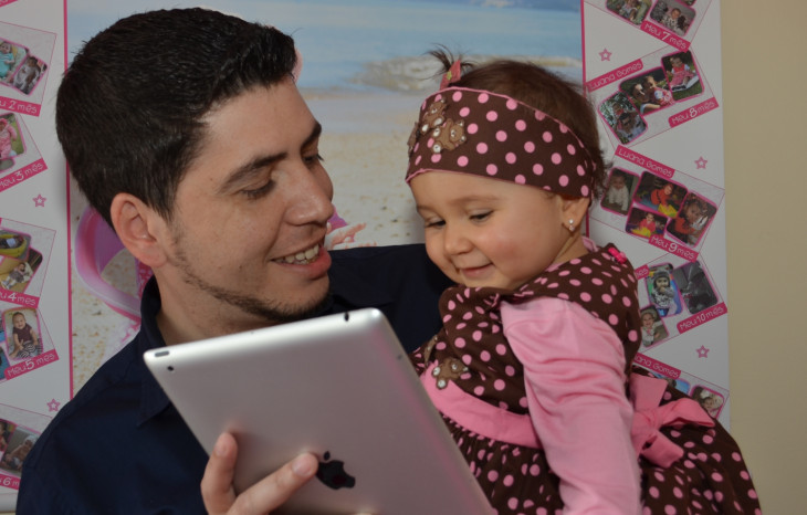 Gomes e sua filha Luana. Foto: Divulgação.
