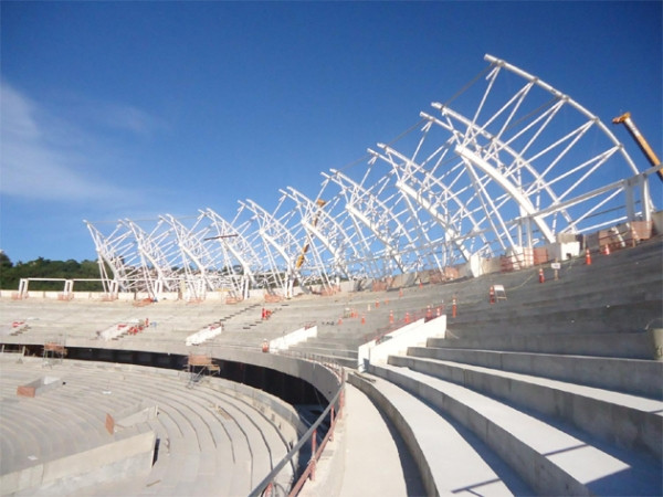 Cobertura do Beira Rio atrasou. Foto: divulgação/Inter.