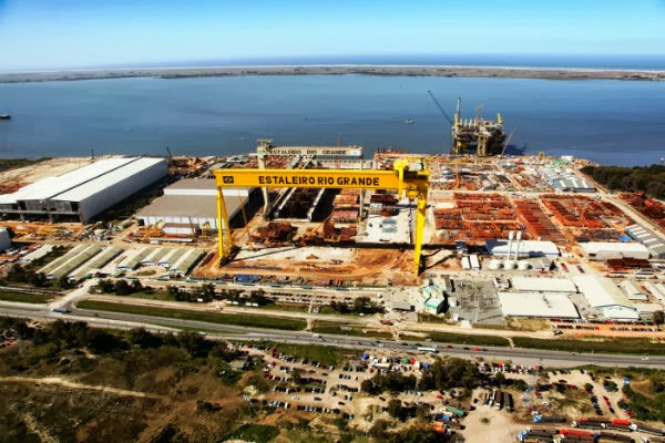 Estaleiro da Ecovix em Rio Grande. Foto: Petrobrás.