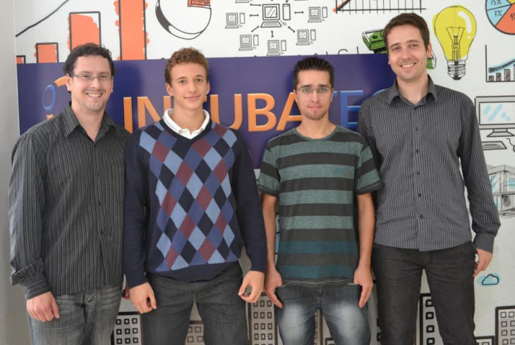 A equipe da Suporte TI: Ricardo Bordim, Alisson Signori, Cristian Hillebrand e Mauro Lodi. Foto: divulgação.