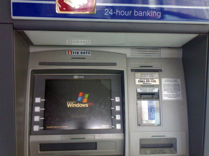 95% dos ATMs ainda usam Windows XP. Foto: flickr.com/photos/godiane