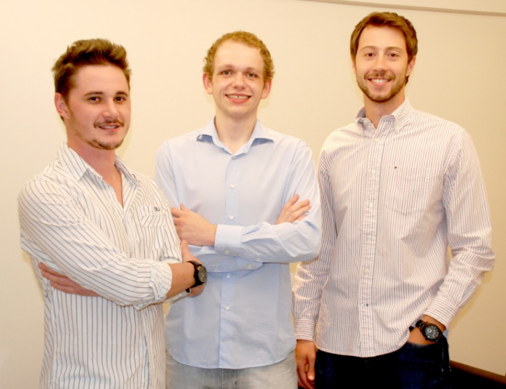 Bruno Tusset, Kenner Grings e Anderson Onzi sócios do Devorando. Foto: Divulgação.