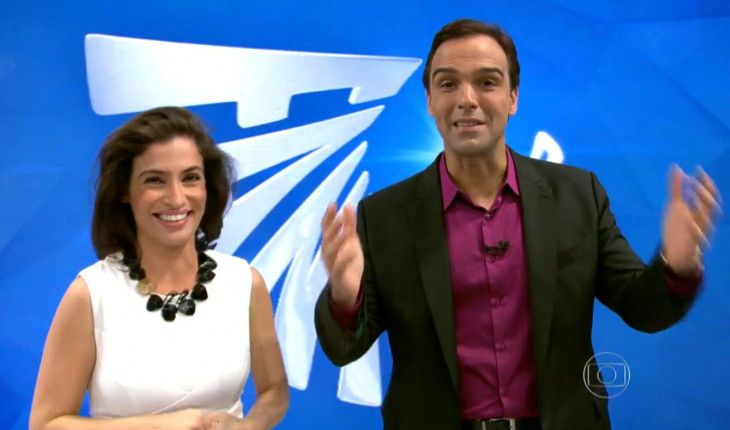 Renata Vasconcellos e Tadeu Schmidt. Foto: Reprodução