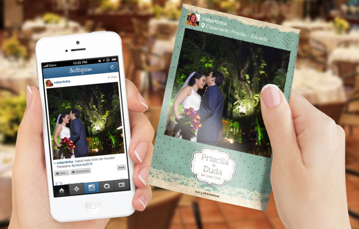 Festagram transforma posts em lembranças de eventos. Foto: Divulgação.
