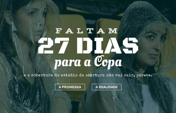 Não Vai Sair mostra promessas não cumpridas para a Copa. Foto: Reprodução.