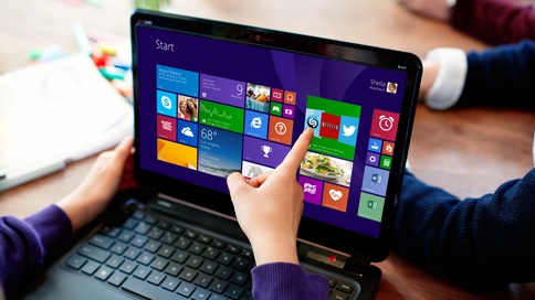 Windows 8.1. em 95% dos PCs da escola. Foto: Divulgação