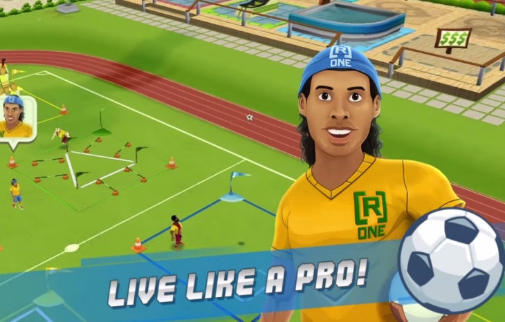 Ronaldinho é personagem do app. Foto: Reprodução/YouTube.