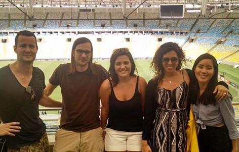 Responsáveis pelos doodles visitaram o Maracanã. Foto: Divulgação.