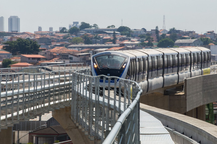 Monotrilho em São Paulo é uma das obras da CR Almeida. Foto: Guilherme Lara Campos/ GESP