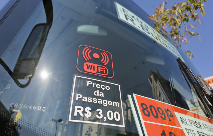 Quatro ônibus oferecem wi-fi em São Paulo. Foto: Fabio Arantes.