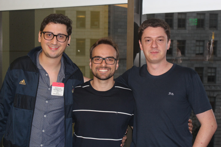 André Rodrigues, da MobLee; Matheus Xavier, da Winker e Tiago Brandes, da Meus Pedidos.