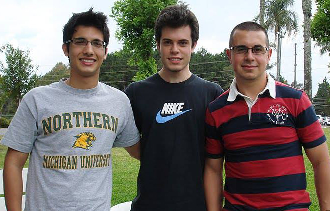 Gabriel, Matheus e Stefano, três dos sócios do Maybee.
