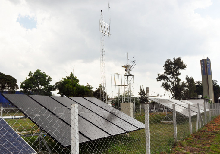 Estação solarimétrica do Tecpar. Foto: divulgação.