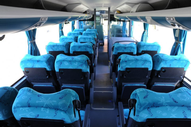 Interior de ônibus da Marcopolo.