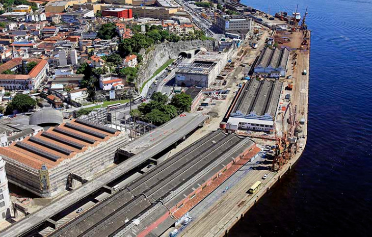 O Porto Maravilha é uma iniciativa para resgatar a região portuária do Rio. Foto: Divulgação.