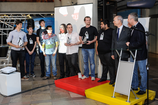 Alientronics, Gray Company e JusTemis venceram o Startup Garagem. Foto: Bruno Todeschini - Ascom/PUCRS.