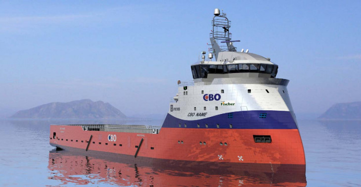 Embarcação da CBO no mar. Foto: divulgação.