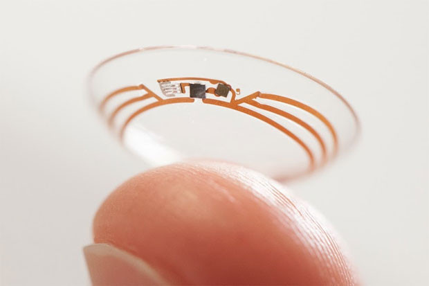Lentes de contato inteligentes. Foto: divulgação.