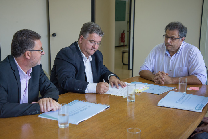 Foi formalizado o ingresso da FK Biotec na unidade de Campo Bom do parque. Foto: Divulgação/Feevale.