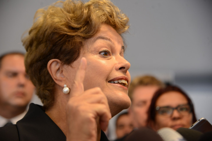 Presidente Dilma Rousseff em entrevista com jornalistas. Foto: Elza Fiúza/Agência Brasil