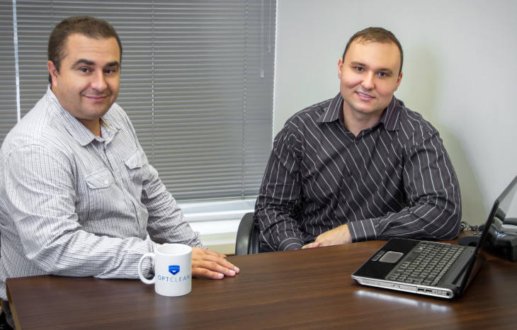 Eduardo Mendes e Luiz Felipe Kessler, sócios da Optclean. Foto: Divulgação.