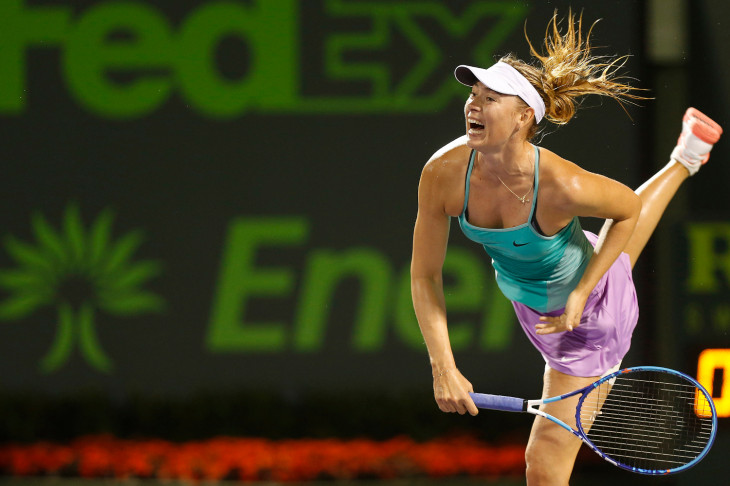 Maria Sharapova, durante o Miami Open 2015. Foto: reprodução.