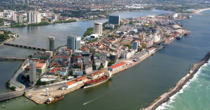 Vista área do Porto Digital em Recife. Foto: divulgação.
