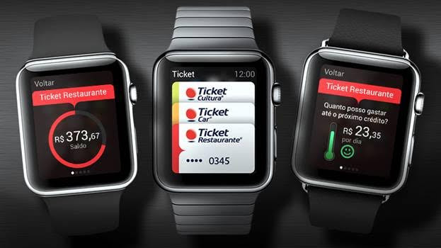 Ticket tem app para o Apple Watch. Foto: divulgação.