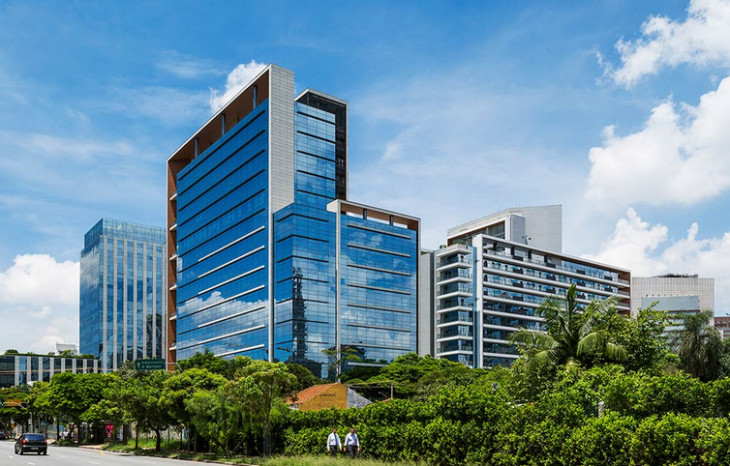 O edifício FL 4300 está localizado na avenida Faria Lima, na zona Sul de São Paulo. Foto: Divulgação.