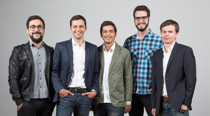 Samir Arrage, Alvaro Valli, Eduardo Mello, Pedro Becker e Diego Diehl, sócios da Bonaparte. Foto: Divulgação.