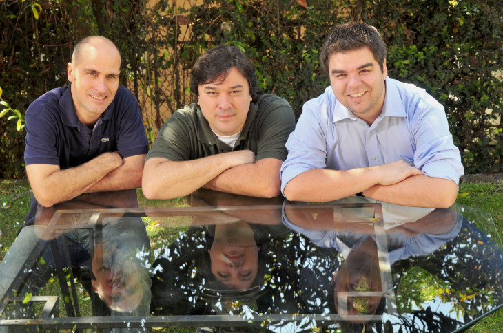 Eduardo Muniz, Mauricio Zimmermann e Gerson Ribeiro, sócios da Vitrio. Foto: Divulgação.