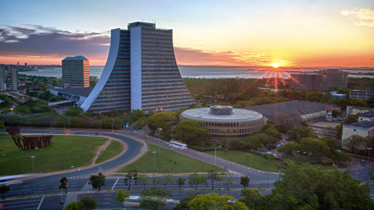 Procergs, com o centro administrativo do estado ao fundo. Foto: site/Procergs.
