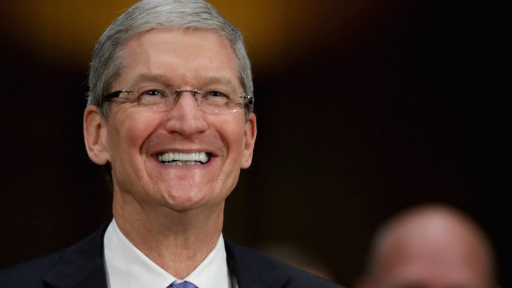 Tim Cook contente com a divisão corporativa. Foto: divulgação.