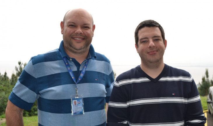 Cleiton Speransa de Souza, da Record, e Augusto Bueno, da Infra TI.