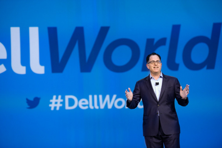 Michael Dell durante o Dell World.