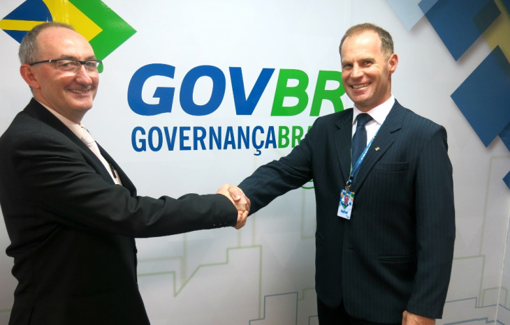 Alcides Ninow da RCL e Rafael Sebben da Govbr. Foto: Divulgação.