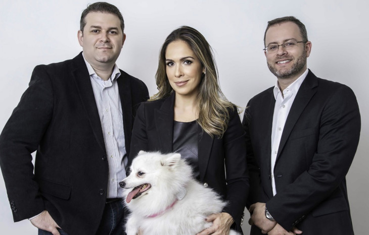 Tiago Albino, Luciana Schavacini e Daniel Rosenfeld são os sócios da Marq Systems. Foto: Divulgação.