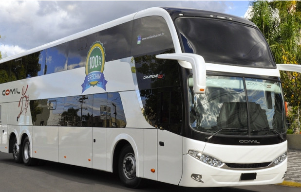 A fabricante de ônibus Comil encerrou a produção em sua fábrica de Lorena. Foto: Divulgação.