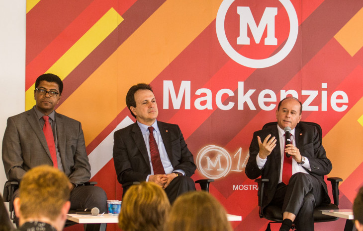 Eunézio Souza, Mauricio Meneses e Benedito Aguiar Neto. Foto: Leandro Negro/Fapesp.