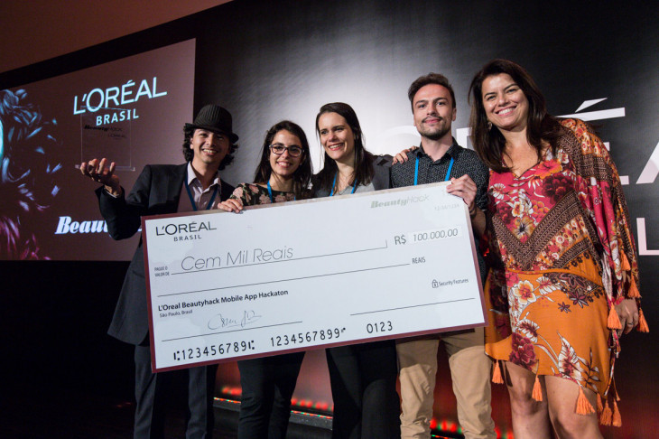 A startup Neomode, de Curitiba, foi a vencedora da Beautyhack. Foto: Divulgação.