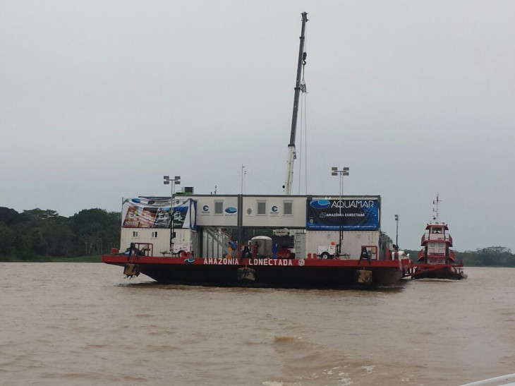 Um cabo de fibra óptica de 242,5 km foi lançado entre os municípios de Coari e Tefé. Foto: Divulgação.