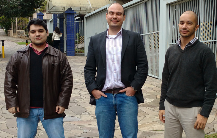 Vanderson Mello, Paulo Krieser e Flávio Maciel, sócios da Econodata. Foto: Divulgação.