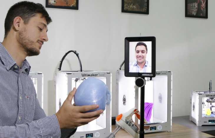 Rodrigo Marin e o Double Robot.