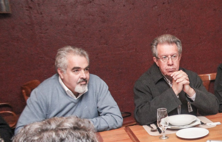Cláudio Dutra e Raul Pont, durante o encontro com o CETI. Foto: Claudio Fachel.