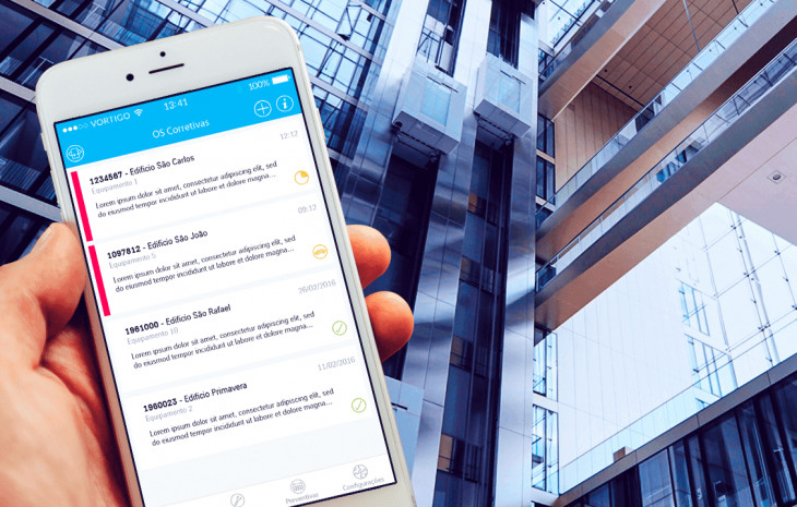A Thyssenkrup lançou um app desenvolvido pela Vortigo. Foto: Divulgação.