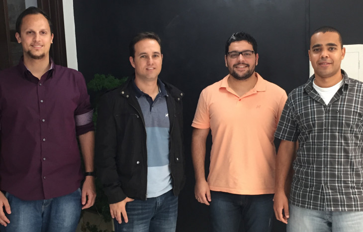 Joel Corrêa, Gustavo Silveira, Marcos Vinícius e Rafael Souza, sócios da Ubots. Foto: Divulgação.
