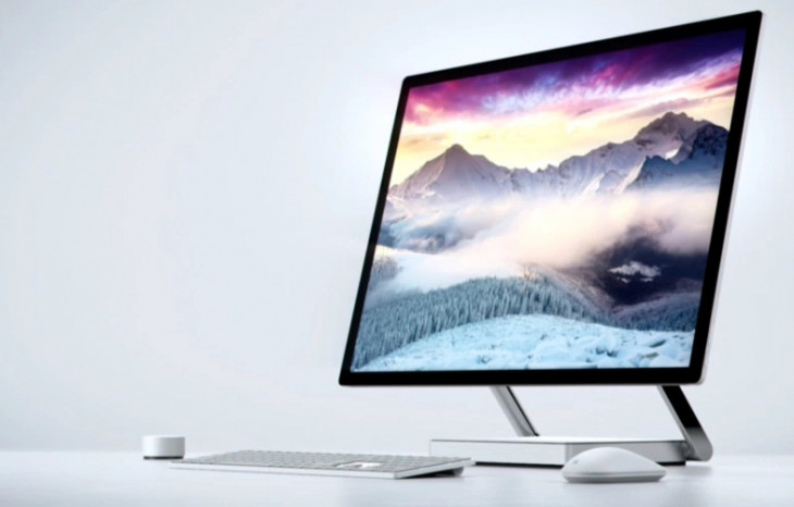 O Studio Surface é um all-in-one projetado para competir com o iMac, da Apple. Foto: Divulgação.