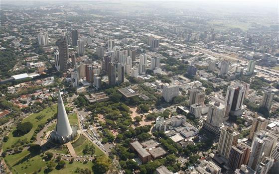 Vista área de Maringá. Foto: divulgação/prefeitura de Maringá.