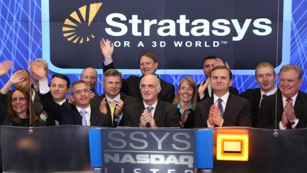 Executivos da Stratasys na bolsa.