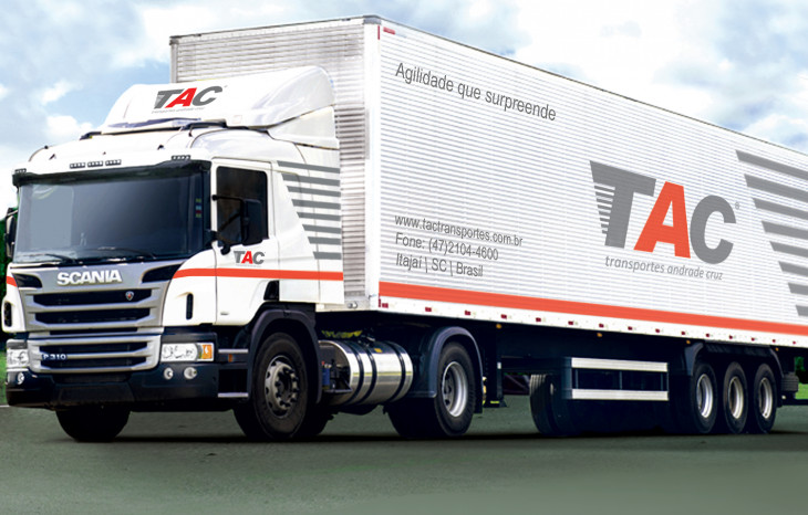 A TAC Transportes é uma empresa de transportes e logística com sede em Itajaí. Foto: Divulgação.